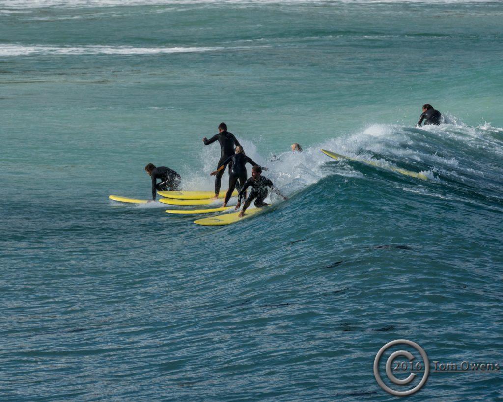surfers at Portmeor beach