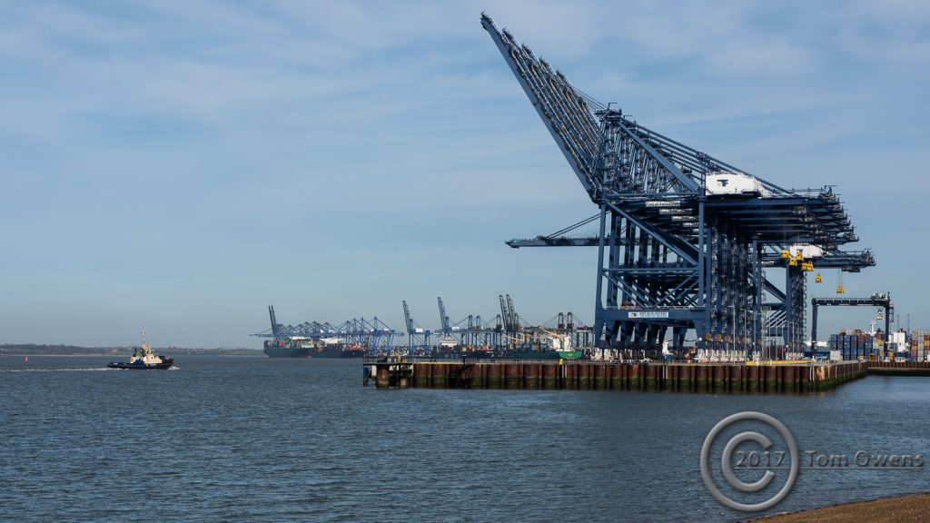 Deep water berth with no vessel, harbour tug