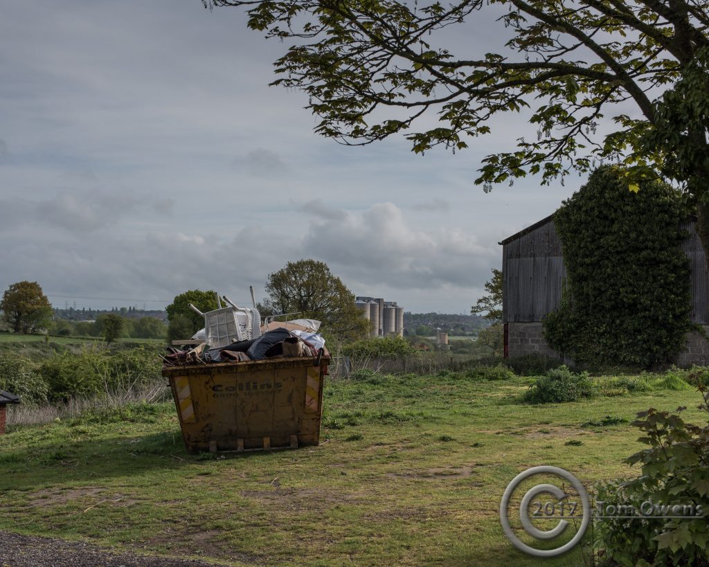 Sugar beet silos with skip in foreground