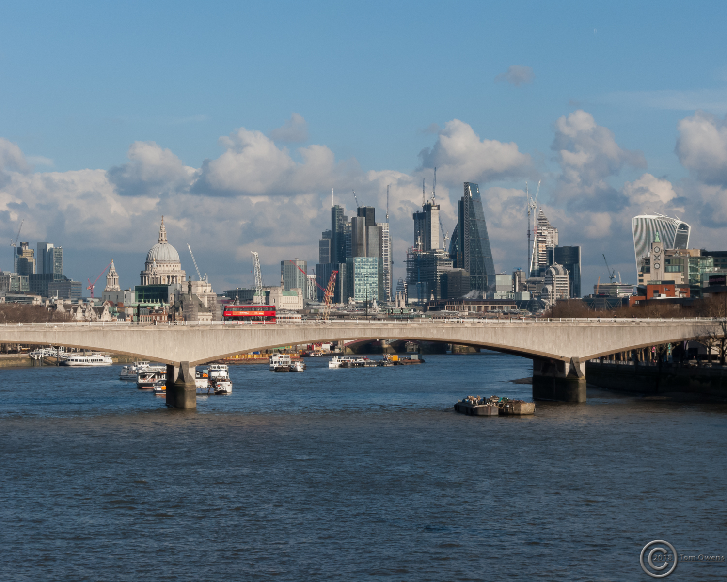 London from the Golden Jubilee Bridge -seaward side